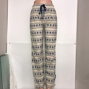 Jockey Snowflake Print Navy Silk Bow Pyjama Pant